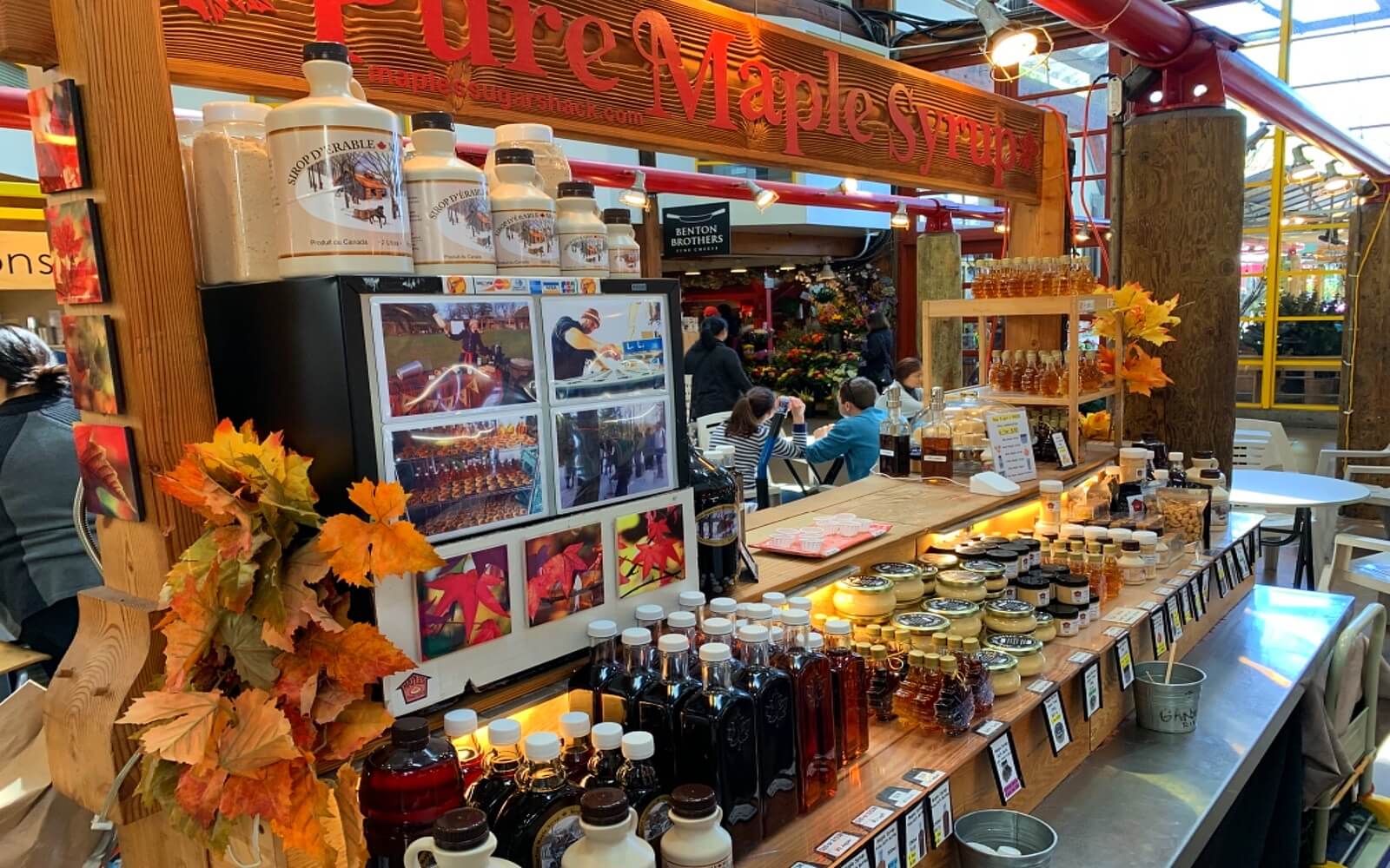 The Maple Syrup vendor at Granville Island Market