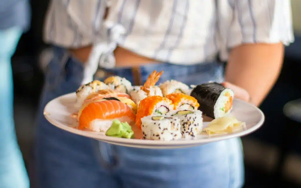 A shot of some sushi in Vancouver.