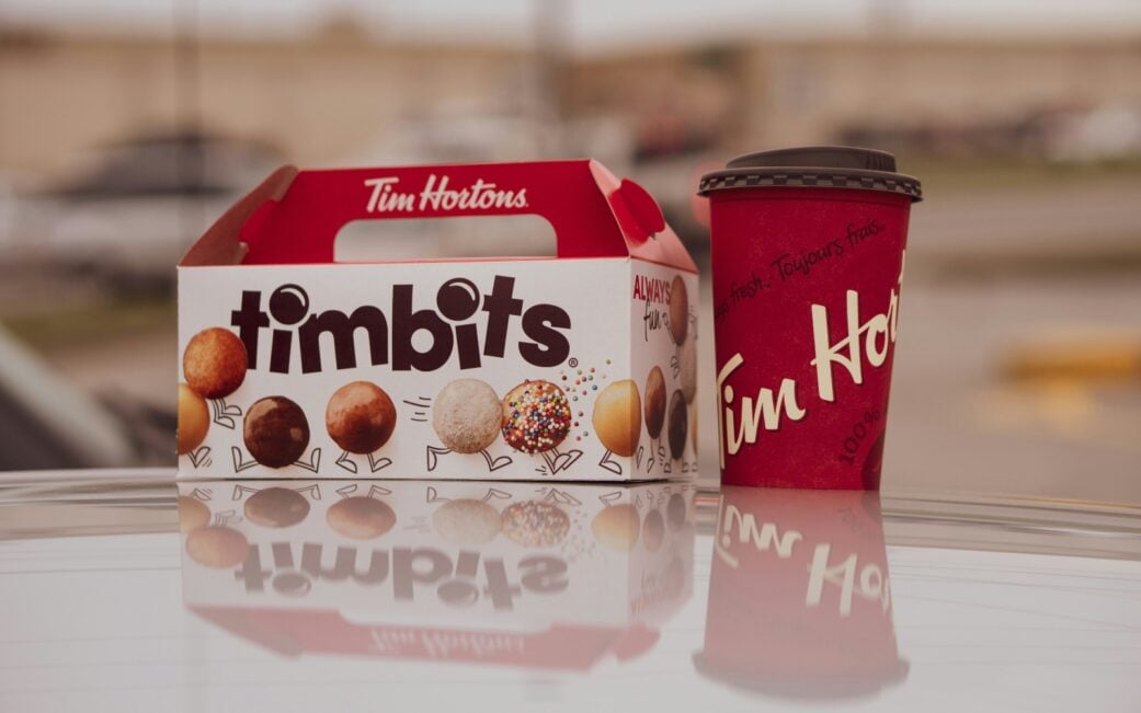 A customers Tim Hortons order for an article on what to eat in Vancouver.