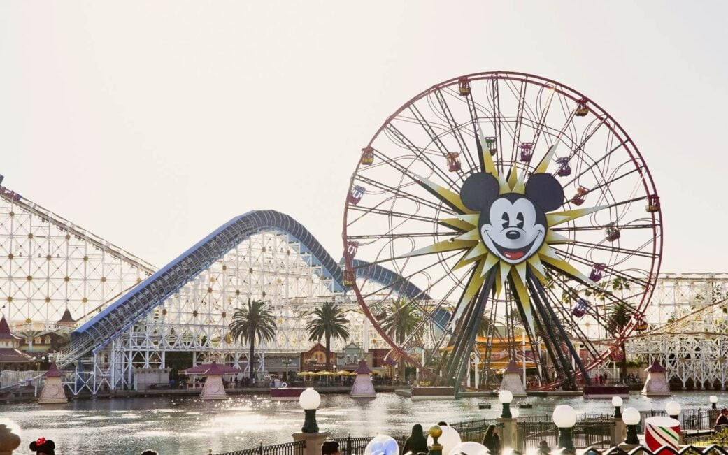 A view of the rides at Disneyland on a Los Angeles road trip from Vancouver.