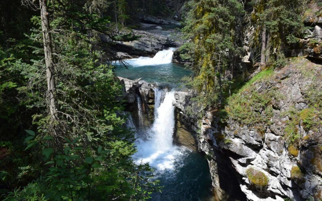 The Lower Falls at Johnstone Canyon, Banff, AB.