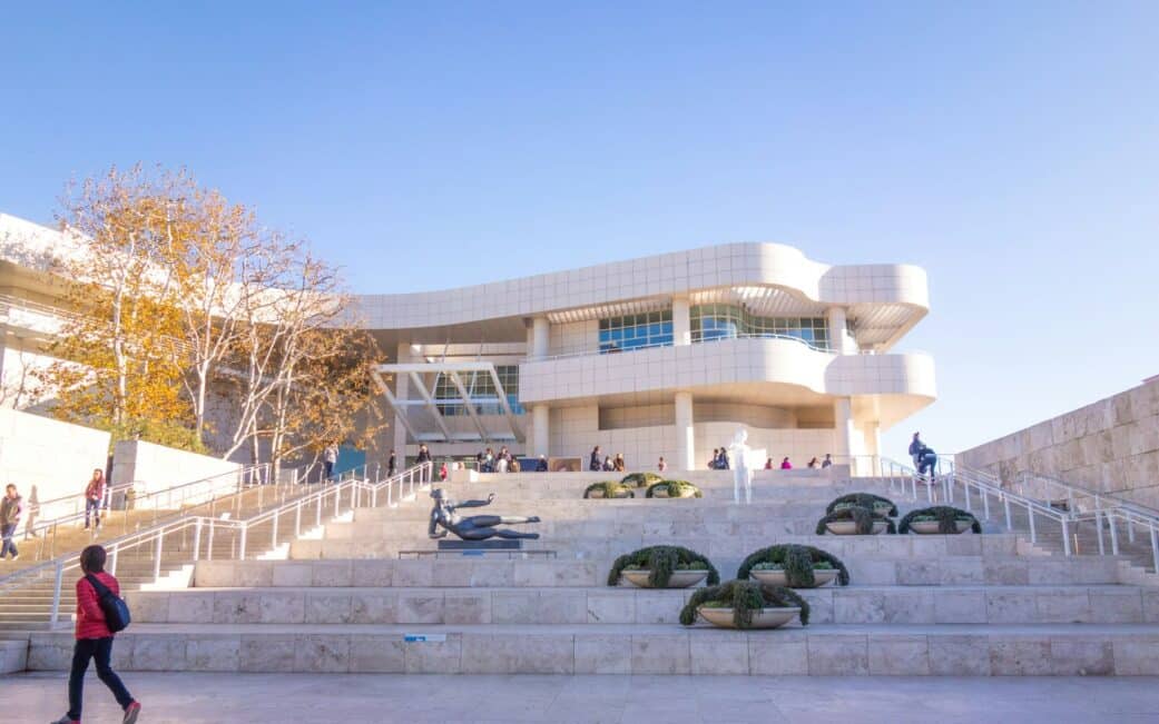 An exterior view of the Getty Centre on a Los Angeles road trip from Vancouver.