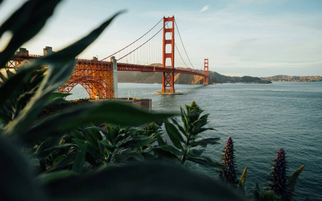 A shot of San Francisco's Golden Gate Bridge.