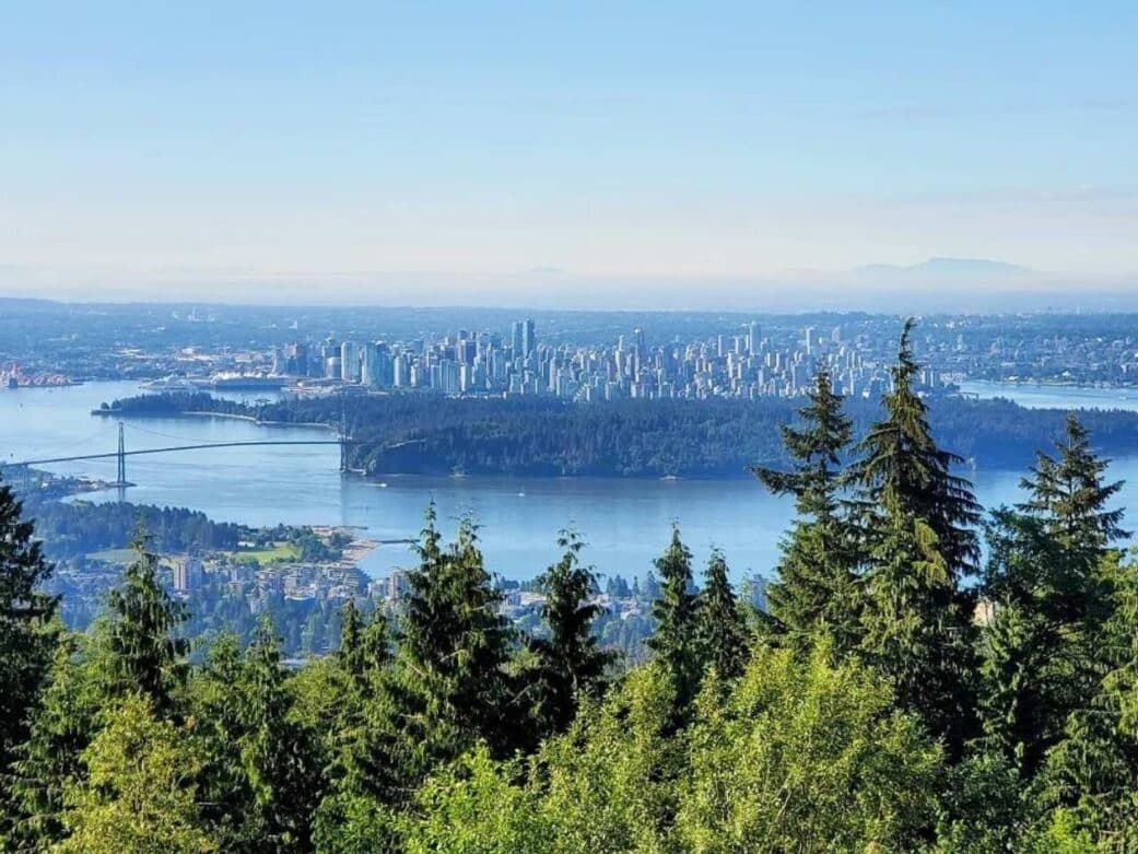 beautiful view of downtown from cypress mountain lookout