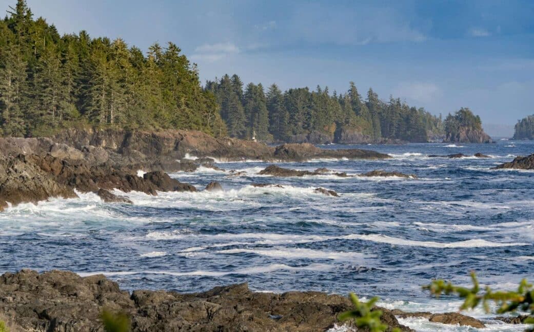The stunning ocean view outside of Ucluelet, BC